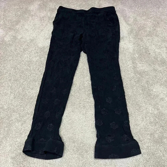 Madewell Pants - Madewell Pants Black Floral Women's Size Small Elastic Waist
